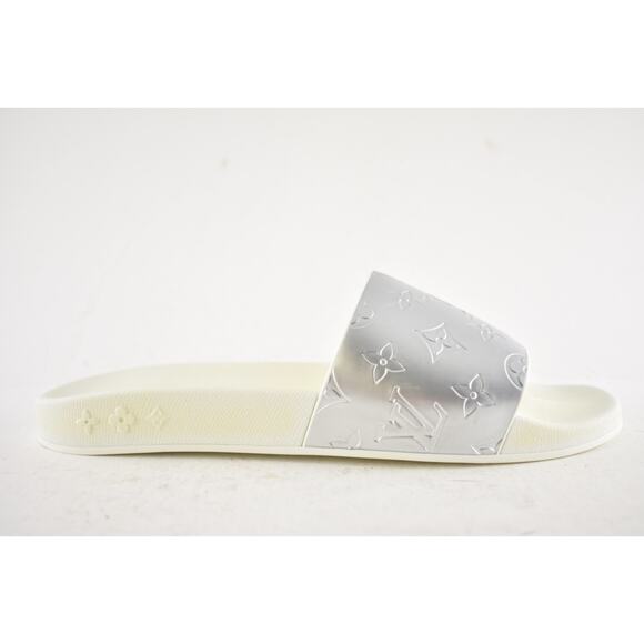Louis Vuitton Waterfront Mule White Silver Monogram Slide Sandal UK 9 US 10 11 - Picture 2 of 16